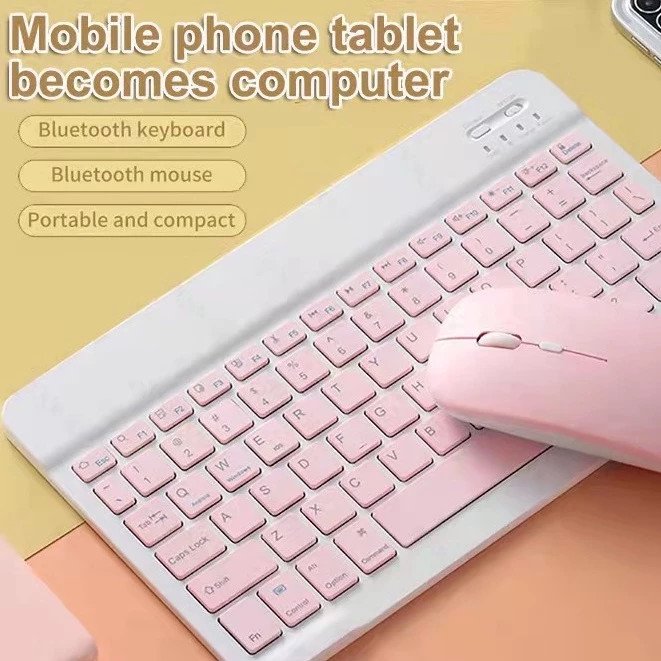 10 inch Mini Bluetooth Wireless Keyboard And Mouse Set Air Slim Keyboard For Phone Android Windows Tablet